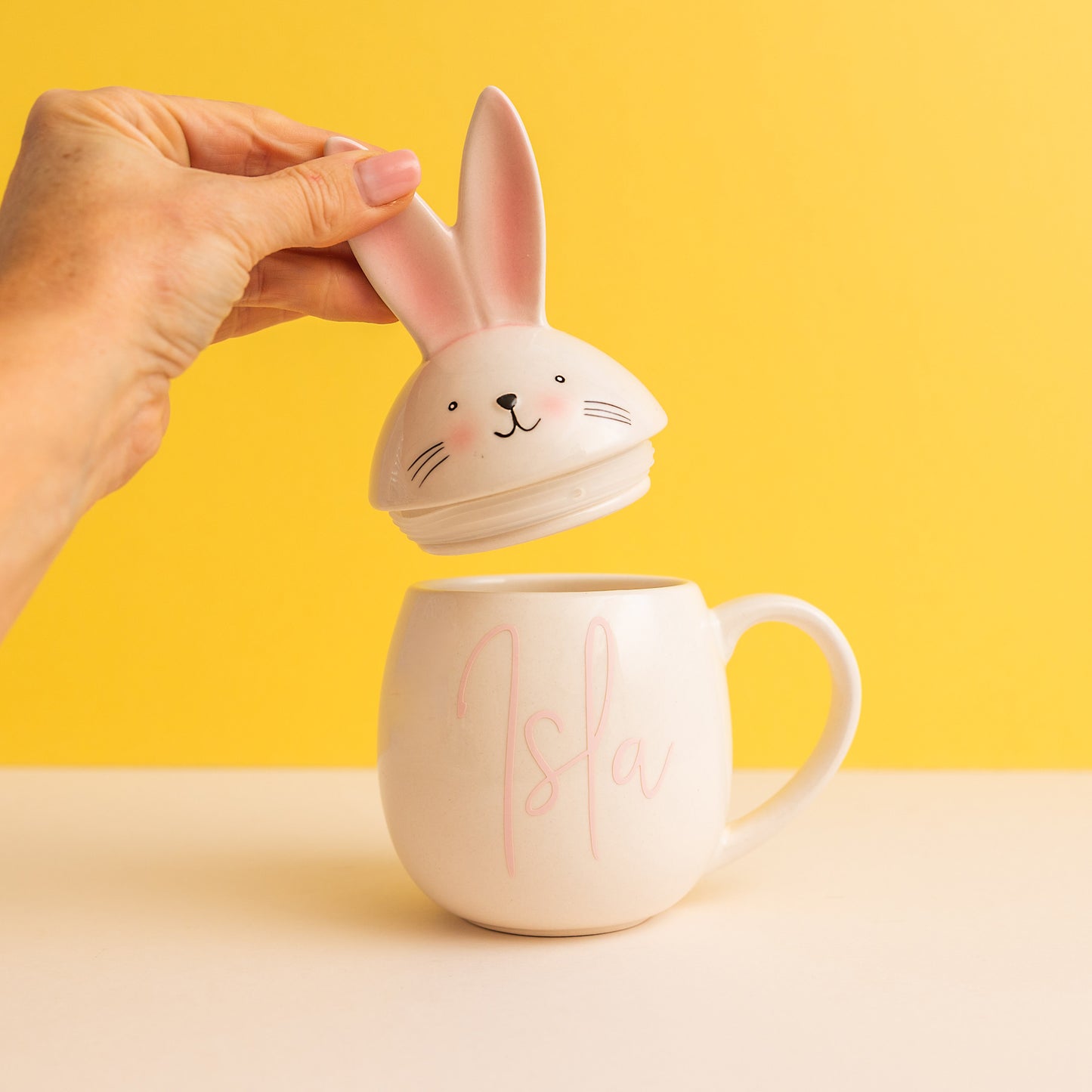 Bunny mug with lid