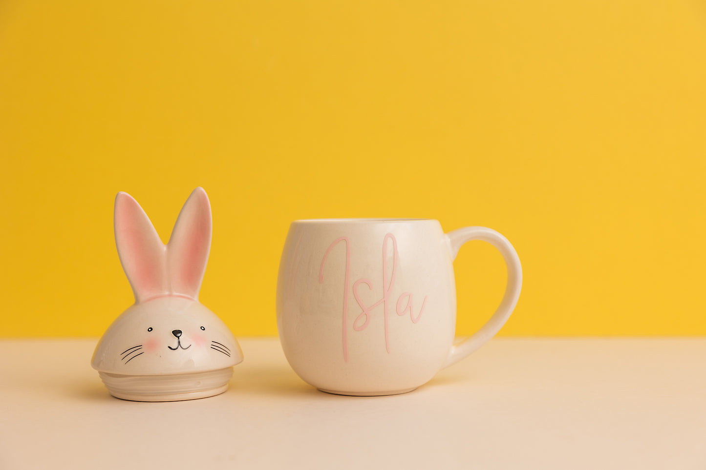 Bunny mug with lid