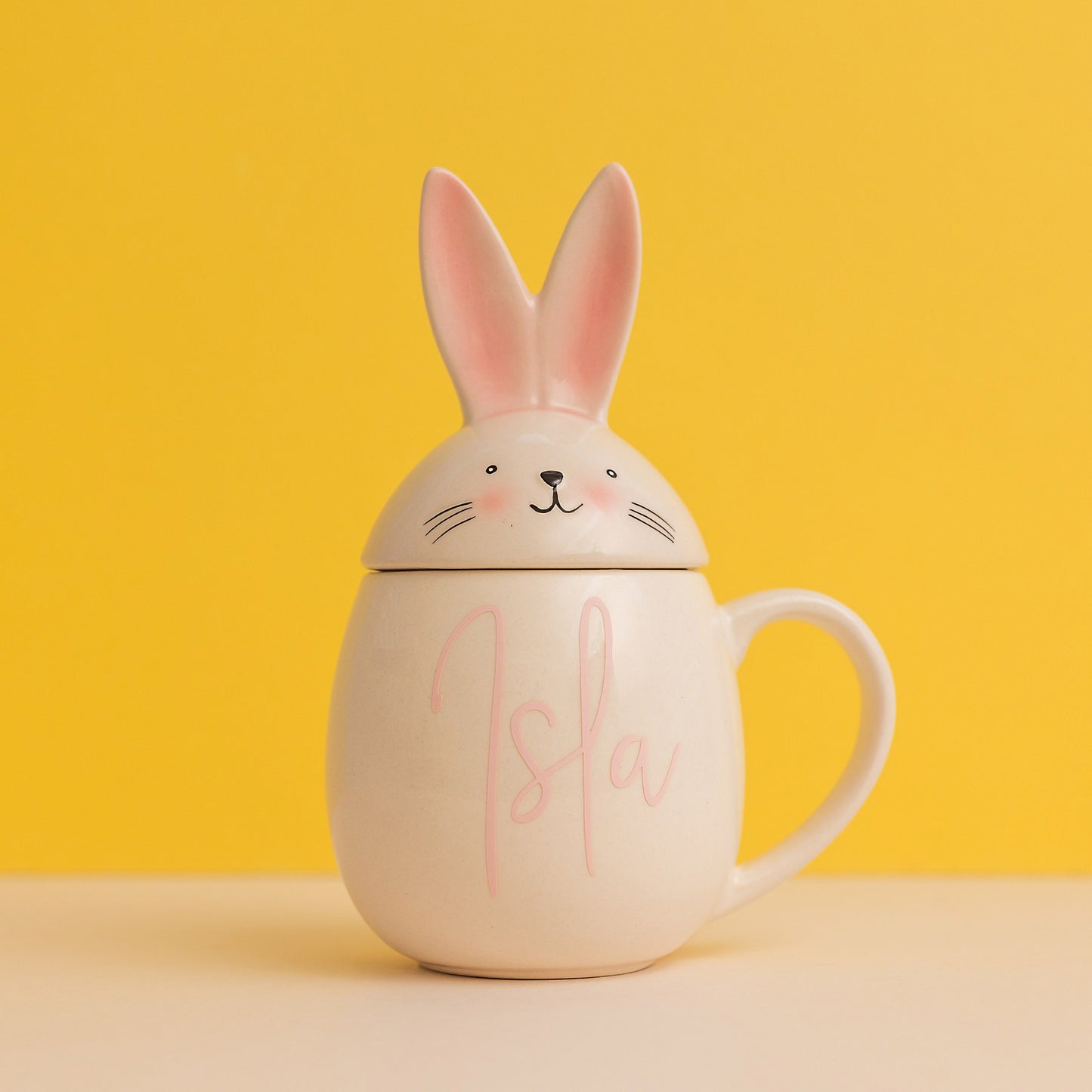 Bunny mug with lid