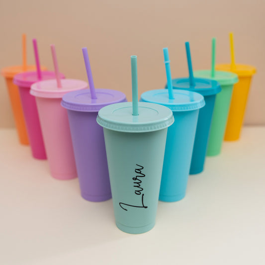 Personalised Tumbler With Straw
