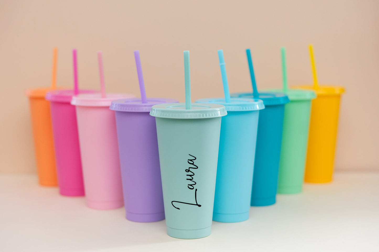 Personalised Tumbler With Straw