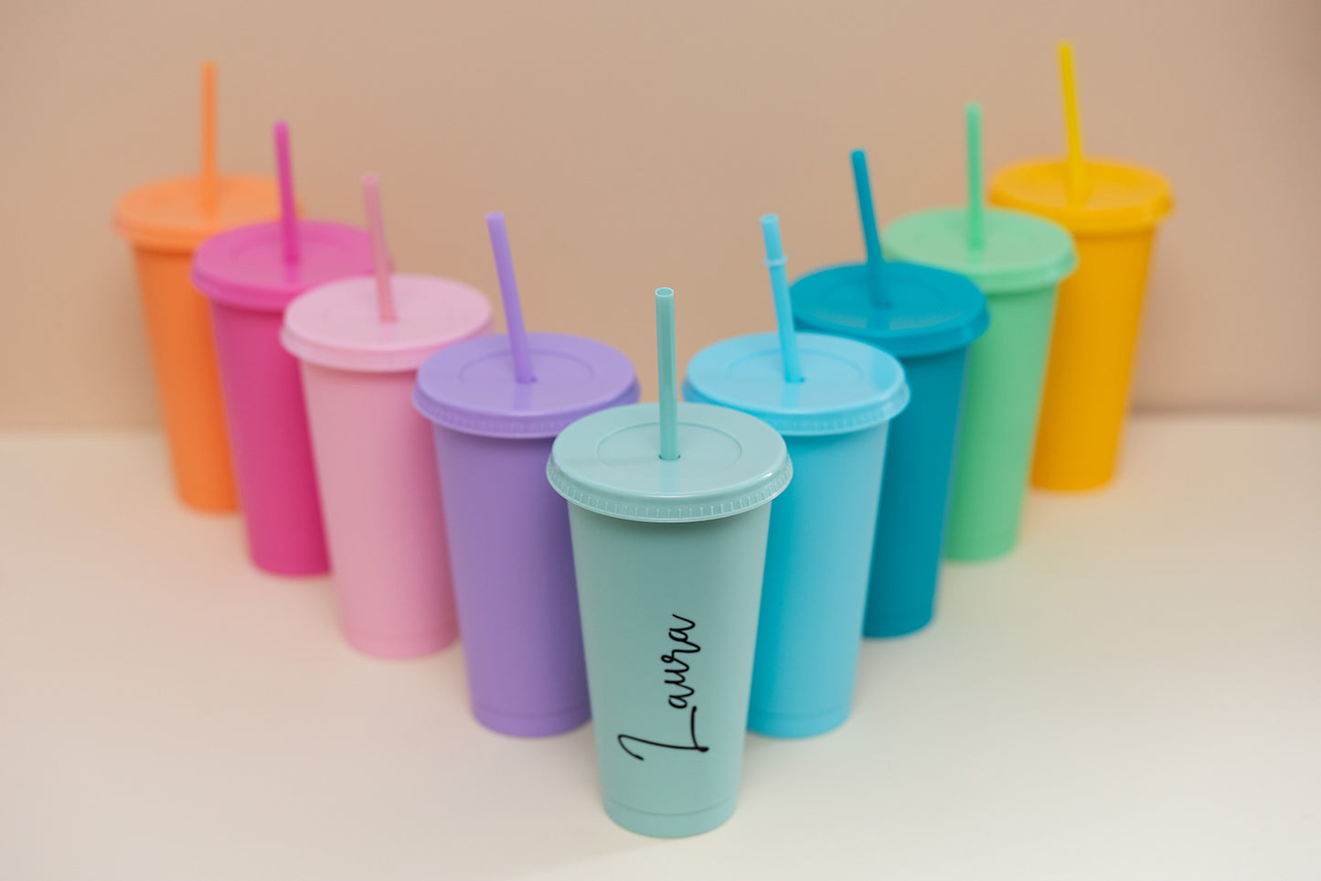 Personalised Tumbler With Straw