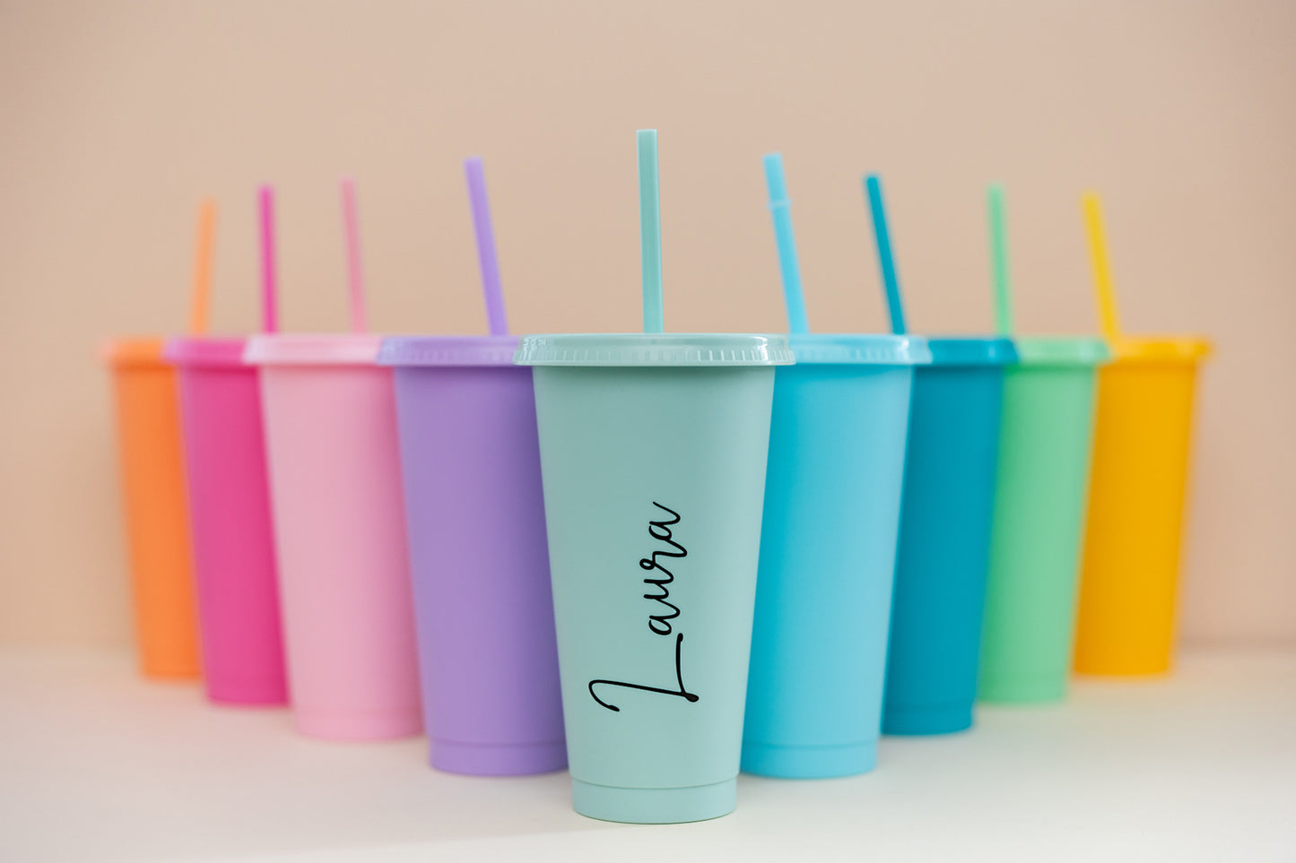 Personalised Tumbler With Straw