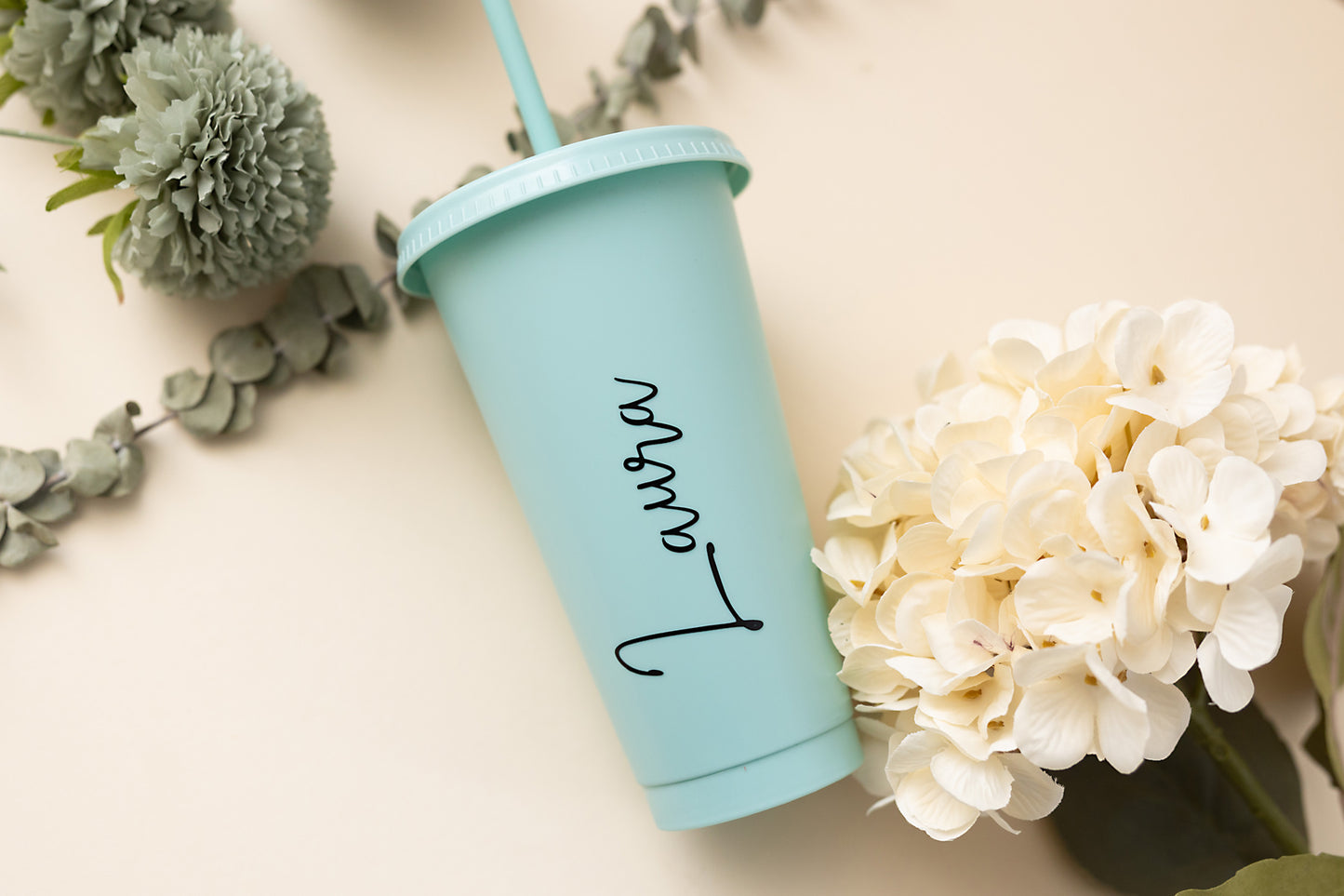 Personalised Tumbler With Straw