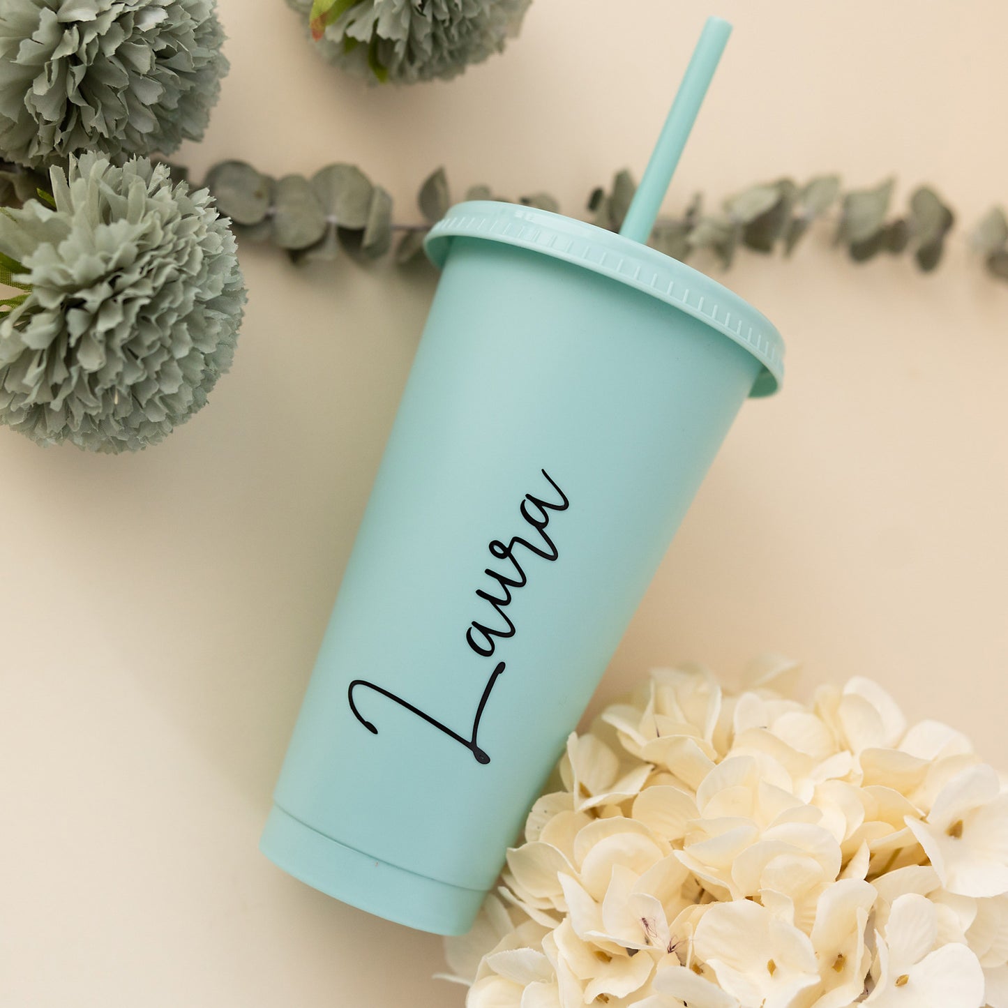 Personalised Tumbler With Straw