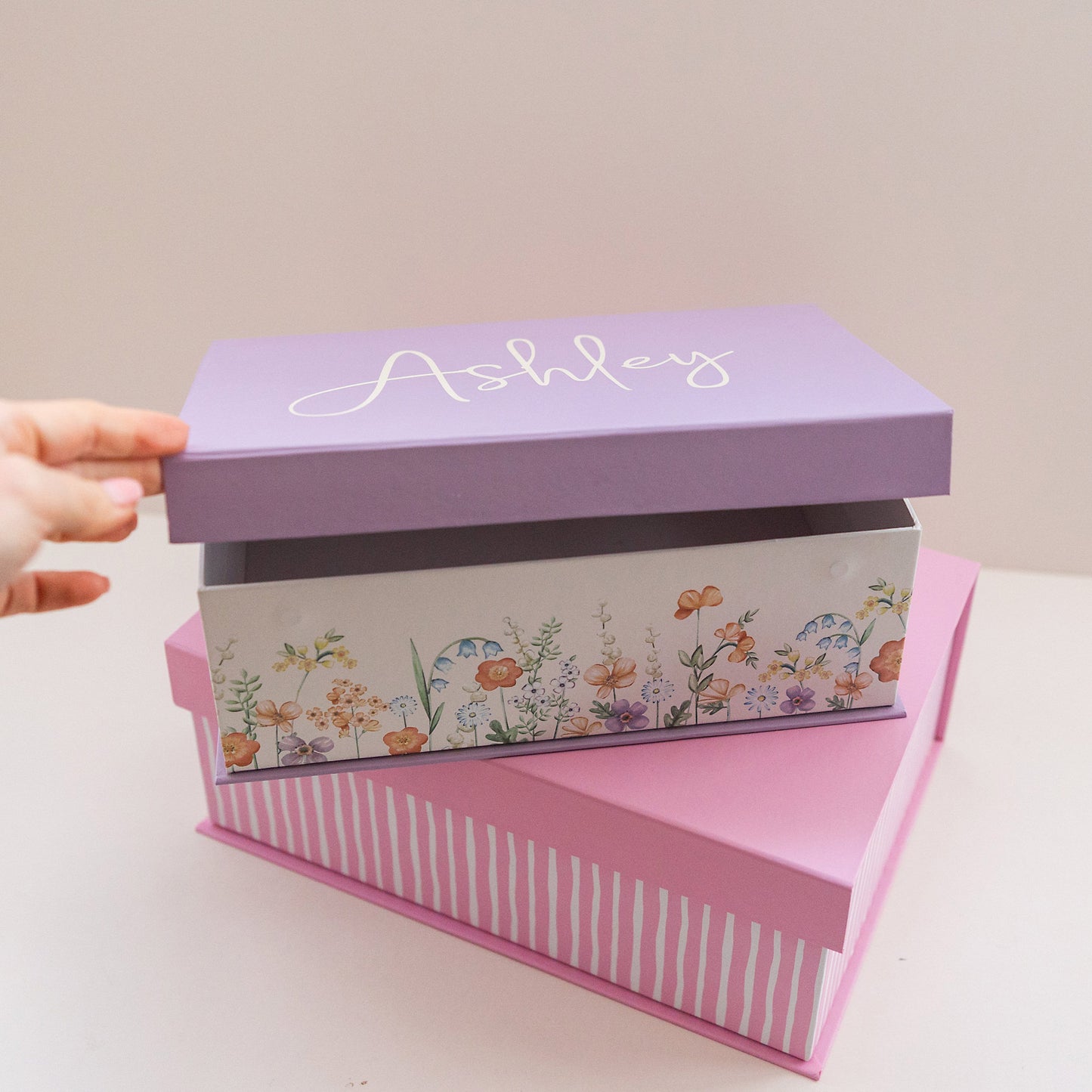 Floral keepsake gift box