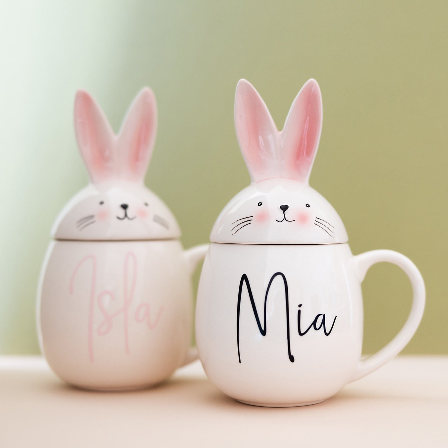 Bunny mug with lid